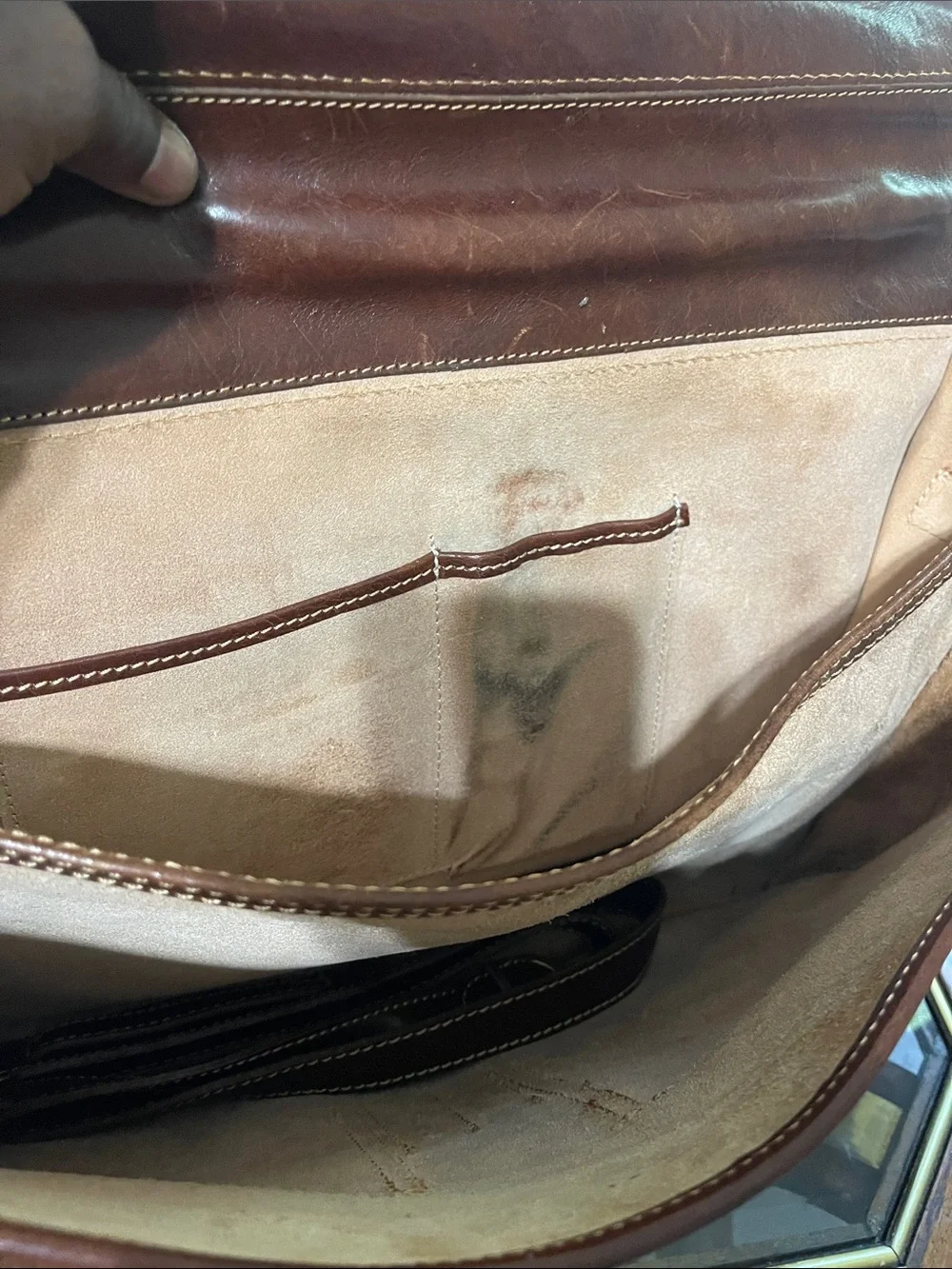 Men's Classic Brown Leather Briefcase - Professional Work Bag